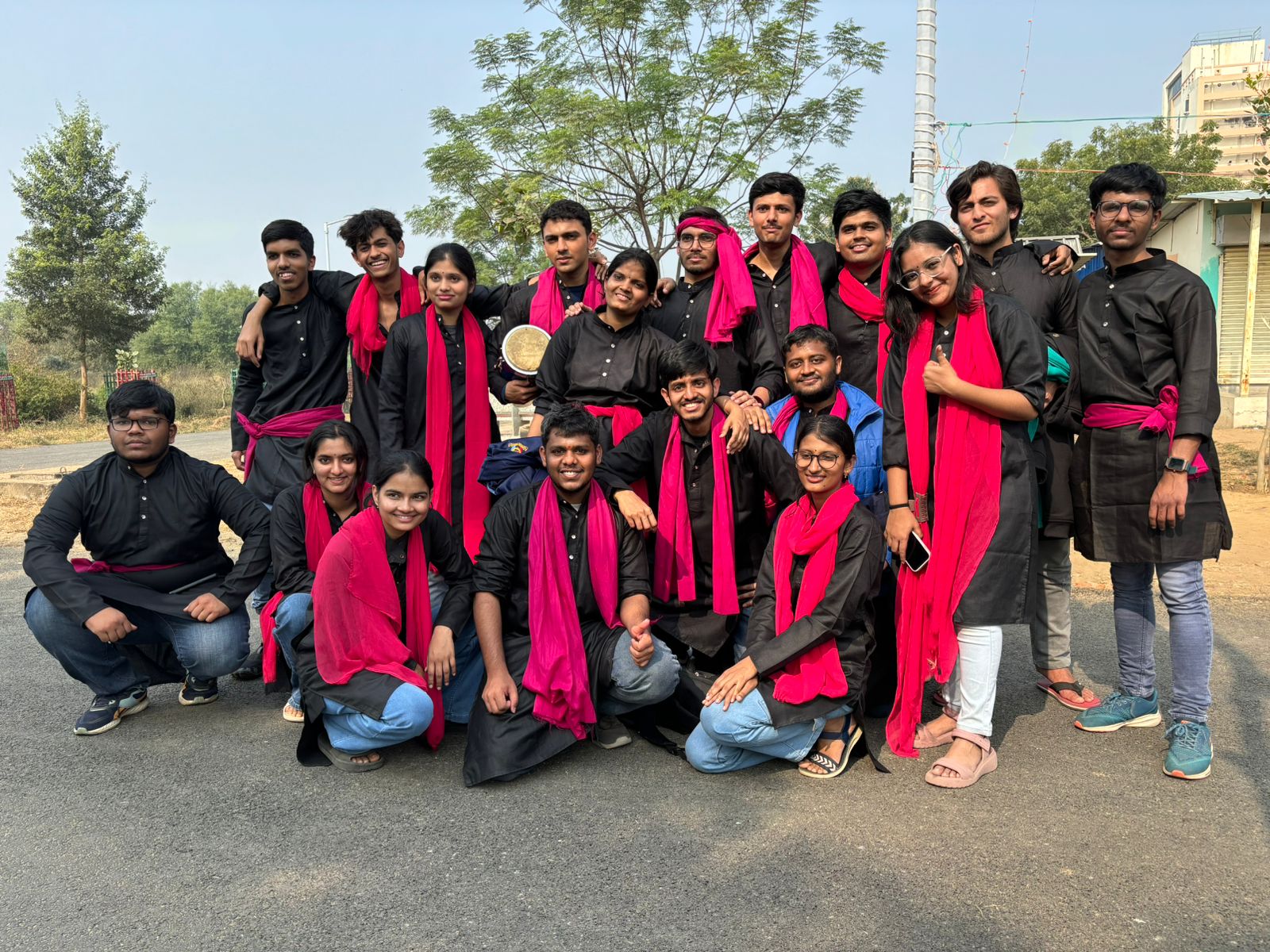 Team photo from Inter IIT Cultural Meet street play